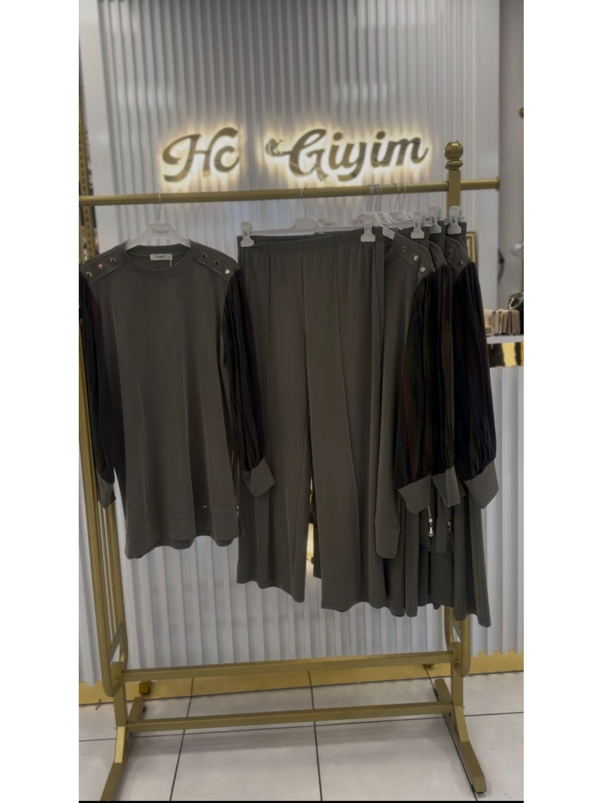 YEŞİL KOL İPEK CUPRA DETAYLI TAKIM