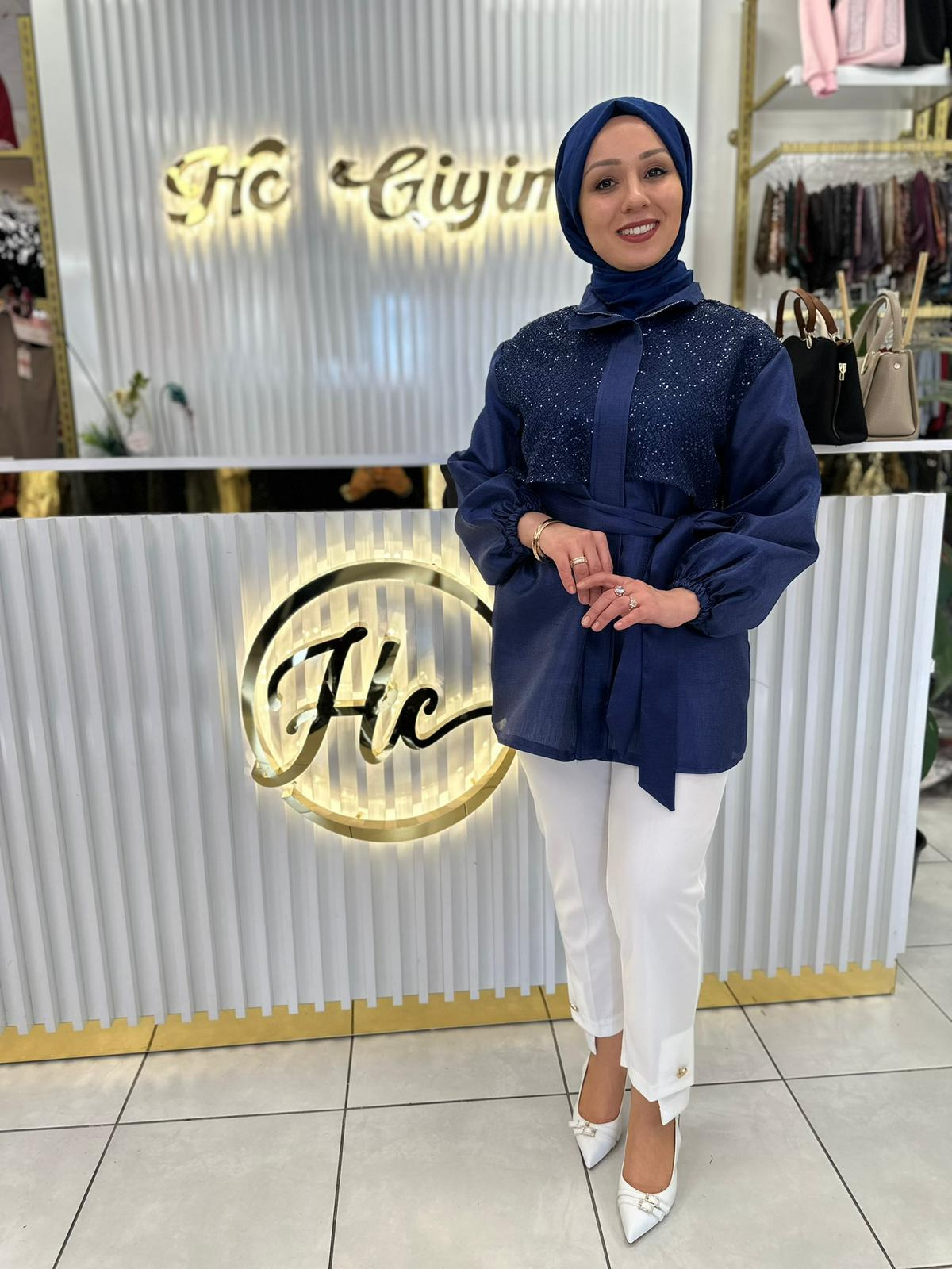 LACİVERT SİMLİ CEKET