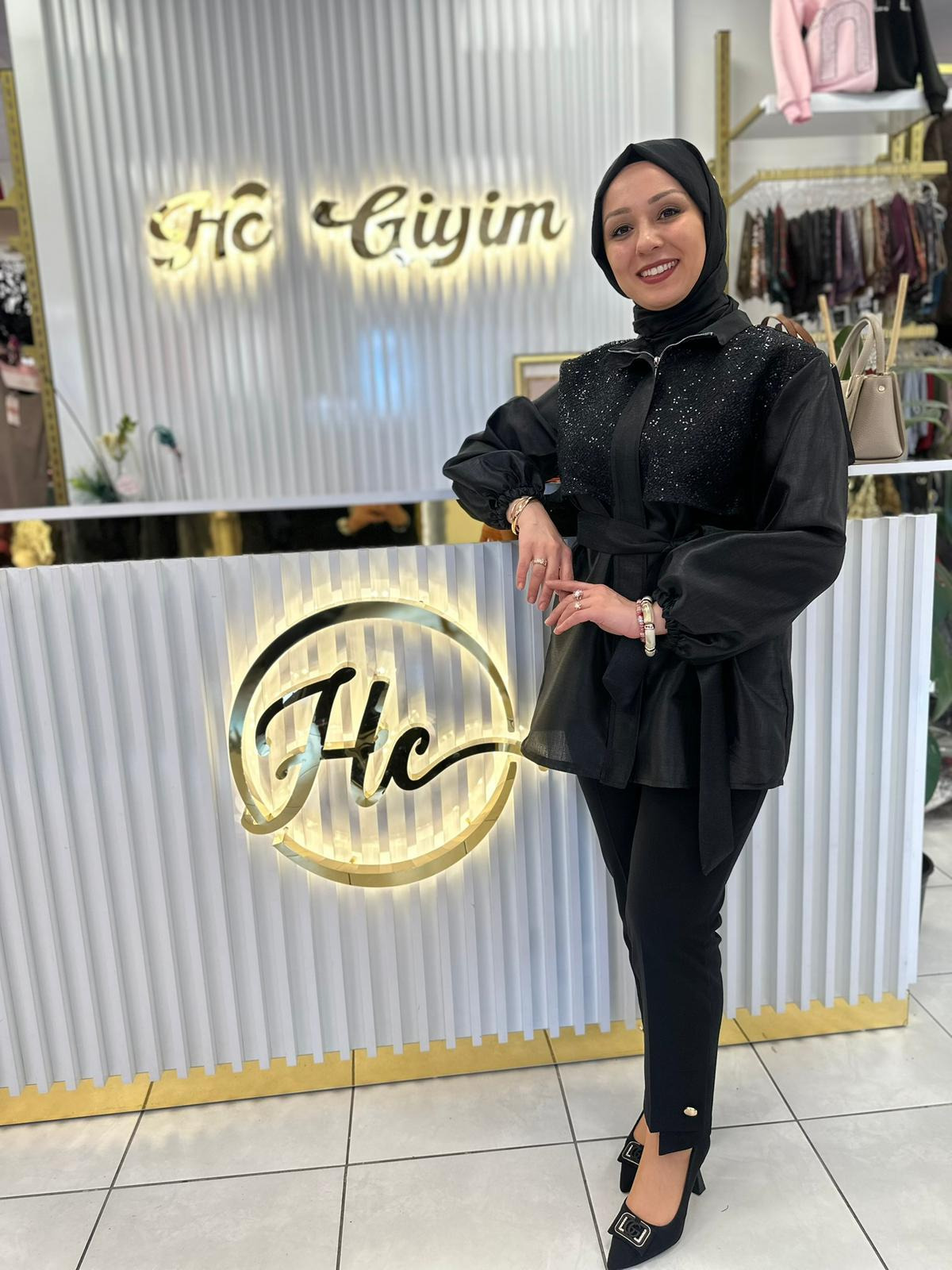 SİYAH SİMLİ CEKET