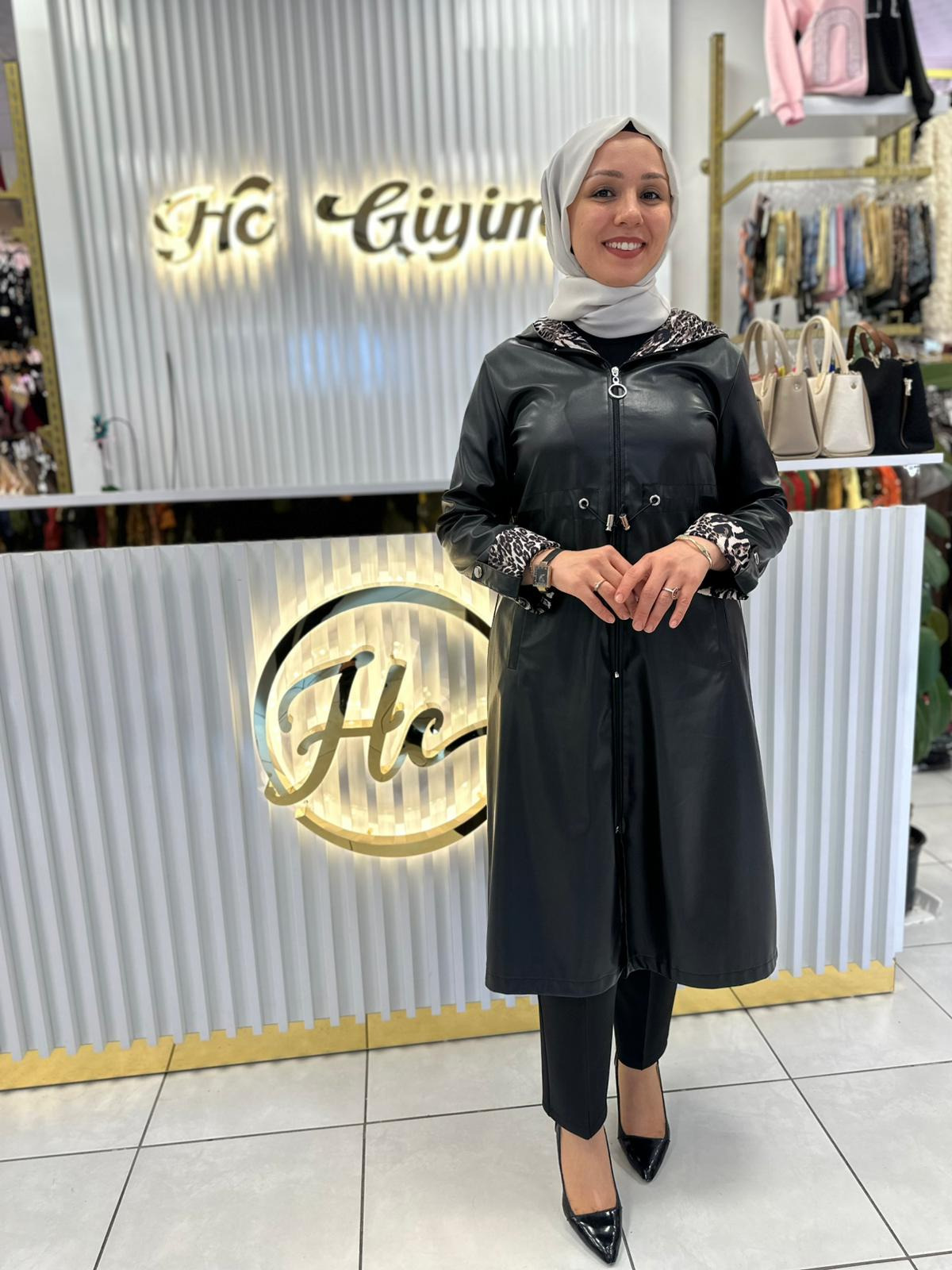 SİYAH DERİ TRENÇKOT